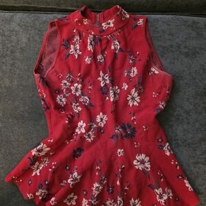 Milly Red Floral Sleeveless Camisole